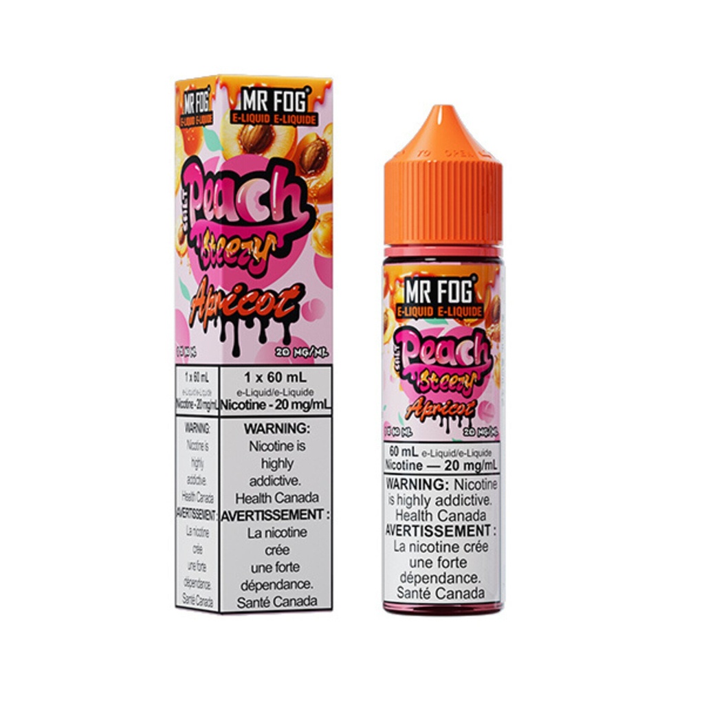 Ontario *EXCISED* Nicotine Liquid Mr Fog Peach Steezy Salt 60ml Apricot