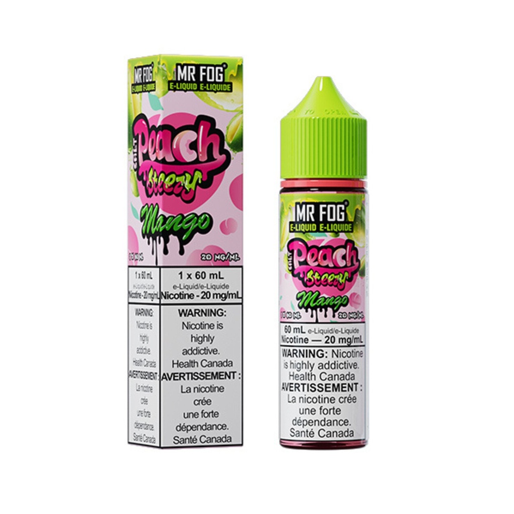 Ontario *EXCISED* Nicotine Liquid Mr Fog Peach Steezy Salt 60ml Mango