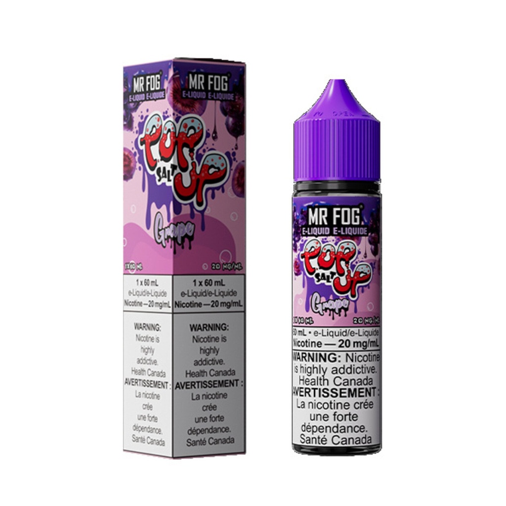 Manitoba *EXCISED* Nicotine Liquid Mr Fog Popup Series Salt 60ml Grape