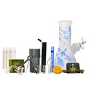Glass Bong Arsenal Glass 7mm Galactic Drift Beaker 15-in-1 Ultimate Smoke Box  8"