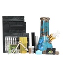 Glass Bong Arsenal Glass 7mm Royal Nebula Metallic 15-in-1 Ultimate Smoke Box  8"