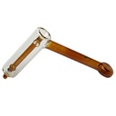 Glass Bubbler Tree Glass 7.5" Thin Showerhead Hammer