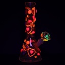 Glass Bong  Hearts in Hearts Beaker Glass Water Pipe 10"
