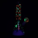 Glass Bong  Heart Blossom Beaker Glass Water Pipe 10"