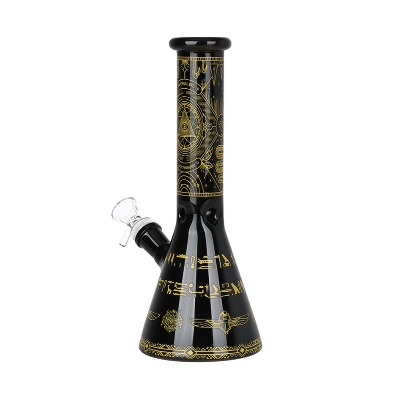 Glass Bong  Infernal Eye Beaker Glass Water Pipe 9.75"