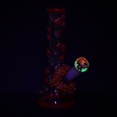 Glass Bong Pulsar Kiss My Lips Glow In Dark Beaker Glass Water Pipe 9.75"