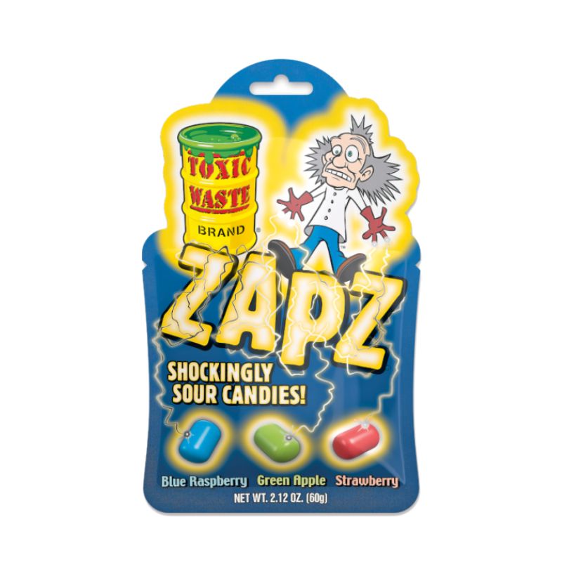 Snacks Toxic Waste Sour Assorted Candy Zapz 2.12oz (60g) Box of 12