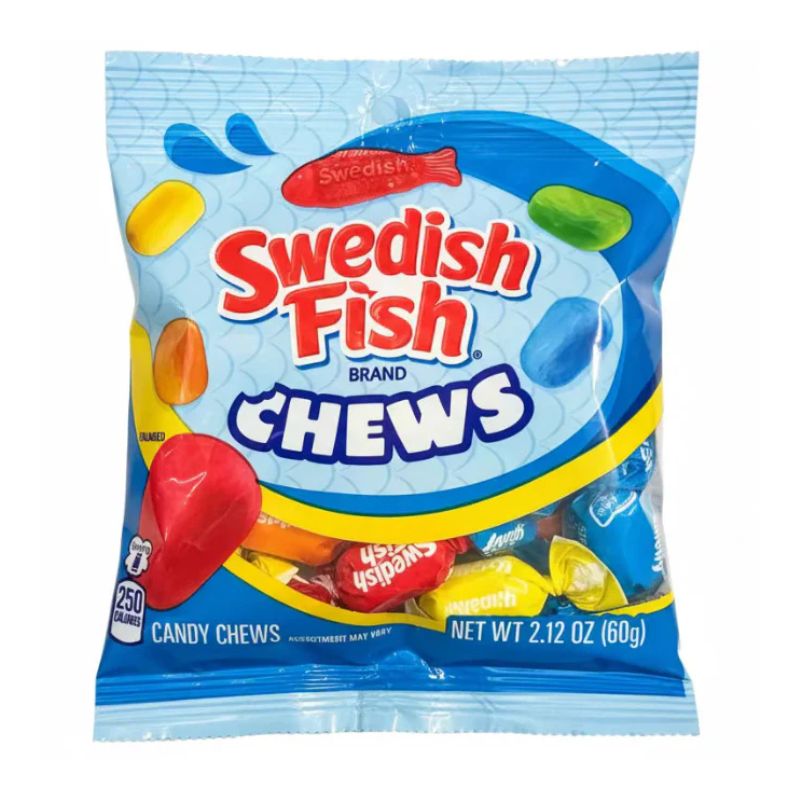 Snacks Swedish Fish Chews 2.12oz (60g) Box of 12