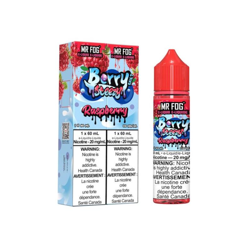 Manitoba *EXCISED* Nicotine Liquid Mr Fog Berry Steezy Salt 60ml Raspberry