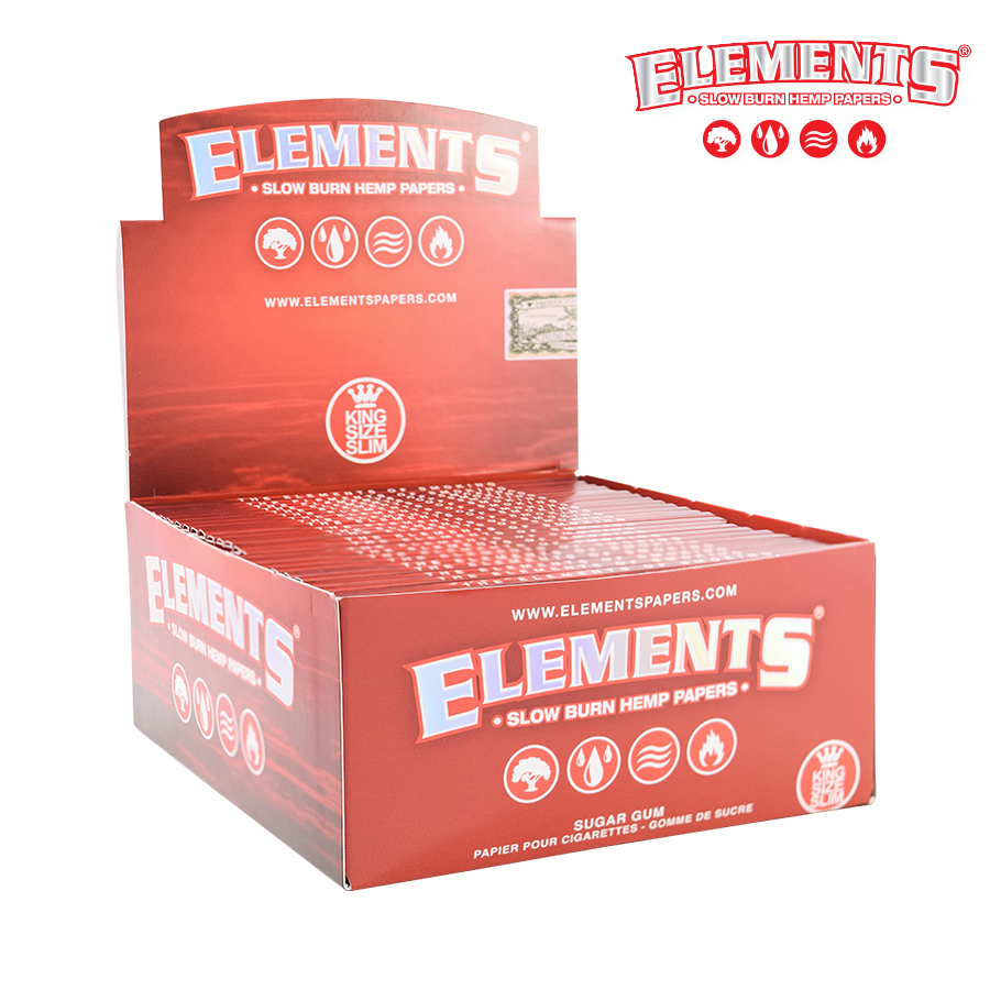 Elements Red KS Slim Papers Box/50