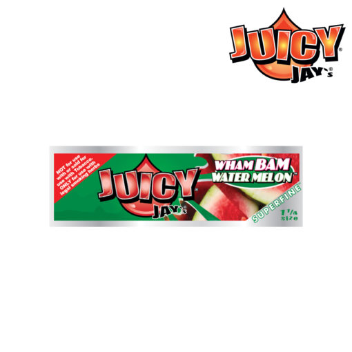 Juicy Jay Super Fine 1 1/4 Wham Bam Watermelon Rolling Papers Box/24