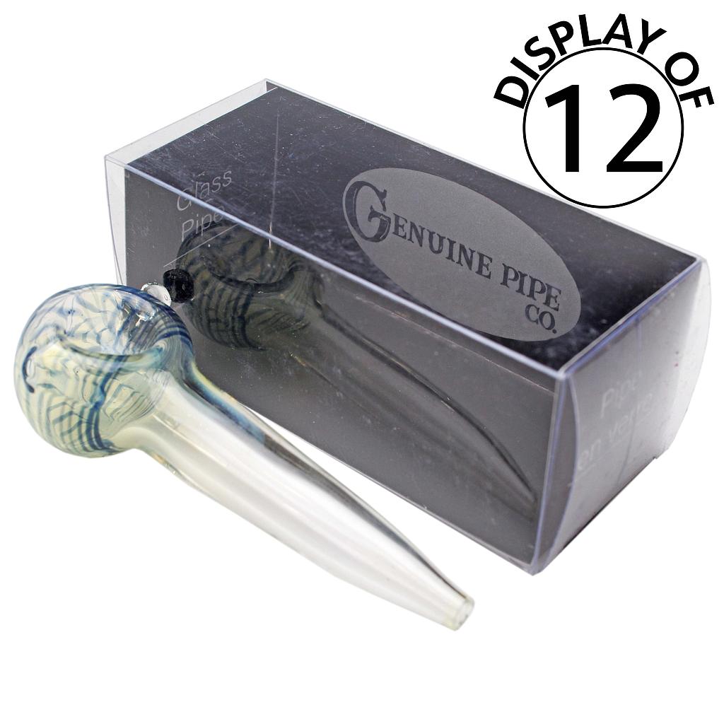 Glass Pipe Genuine Pipe Co 3" Fumed Straight - Display/12