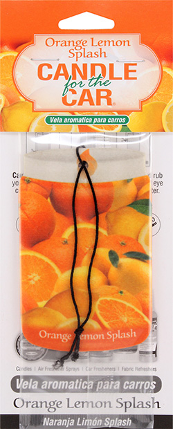 Odor Eliminator - Smoke Odor - Candle for the Car - Orange Lemon Splash