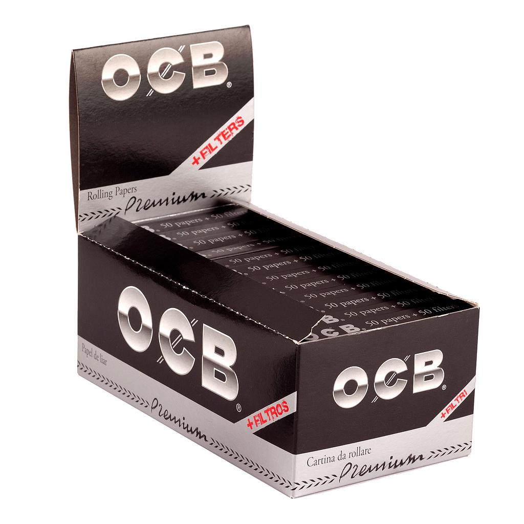 Rolling Papers OCB Black Premium 1.25 and Filters Box Of 24