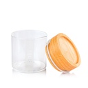 RYOT Clear Jar with Silicone Seal and Beech Tray Lid