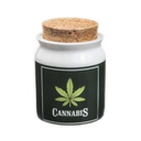 Ceramic Cannabis Cork Stash Jar Small