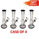 KIT: *CASE OF 4* Glass Bong Tech Tubes 12" 9mm Straight