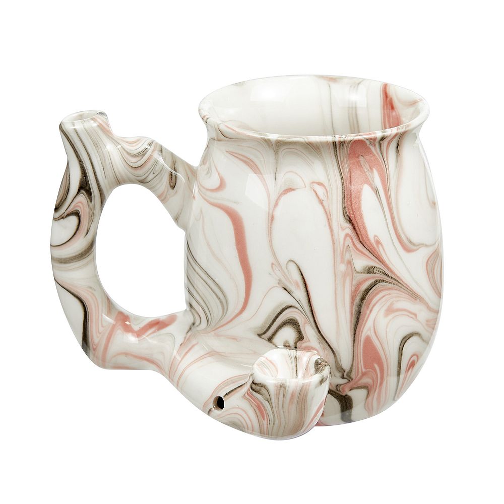 Ceramic Roast and Toast Mug Pipe Marble Pink