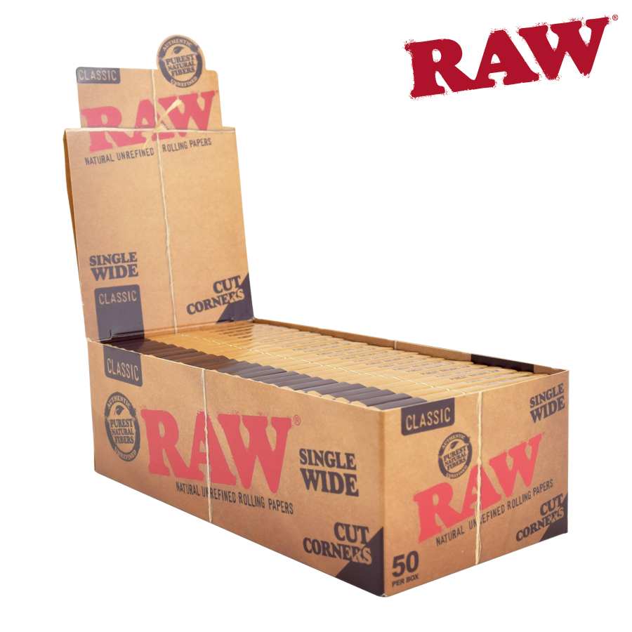 Raw Classic Single Wide Cut Corners Box/50