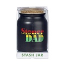 Storage Jar Stoner Dad Stash Jar Rasta