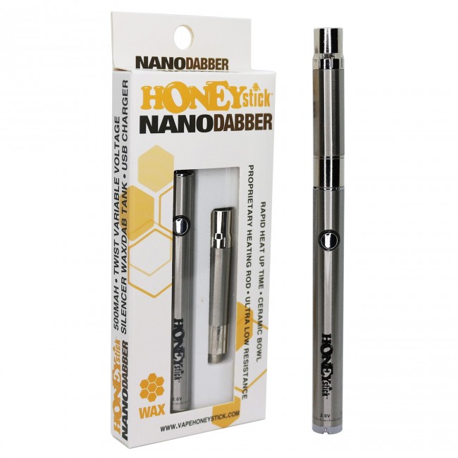 Concentrate Vaporizer - HoneyStick - NANO Dabber - 510 Twist Battery w/ Wax Cartridge/Tank