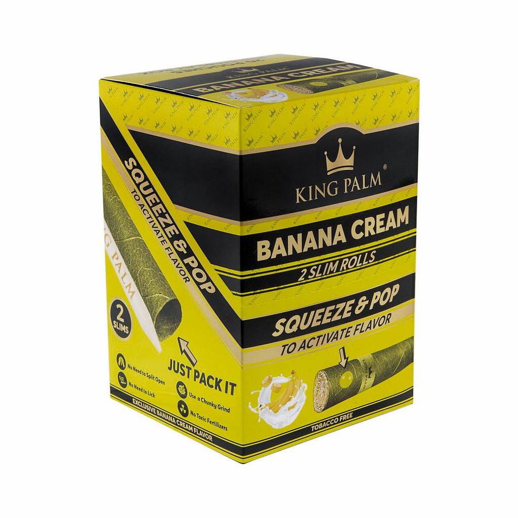 King Palm Pre-Roll Pouch -Slim  Banana- 2 Per Pack - Box Of 20 