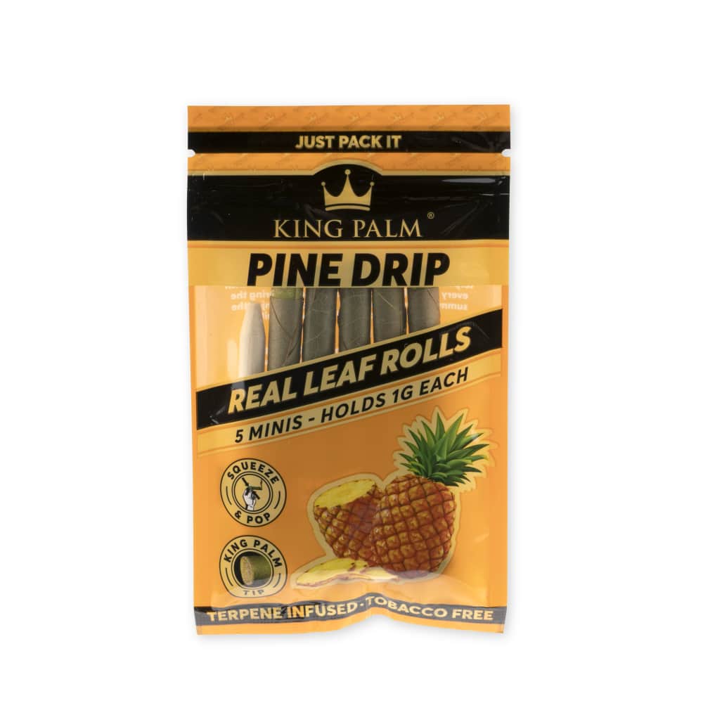 King Palm Mini Pre-Roll - Pine Drip - 5 per pack - Display of 15