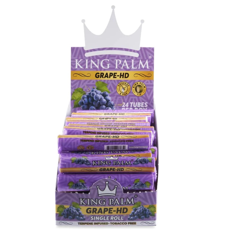 King Palm Cones Mini Pre-Roll Grape 1 Per Pack Box of 24