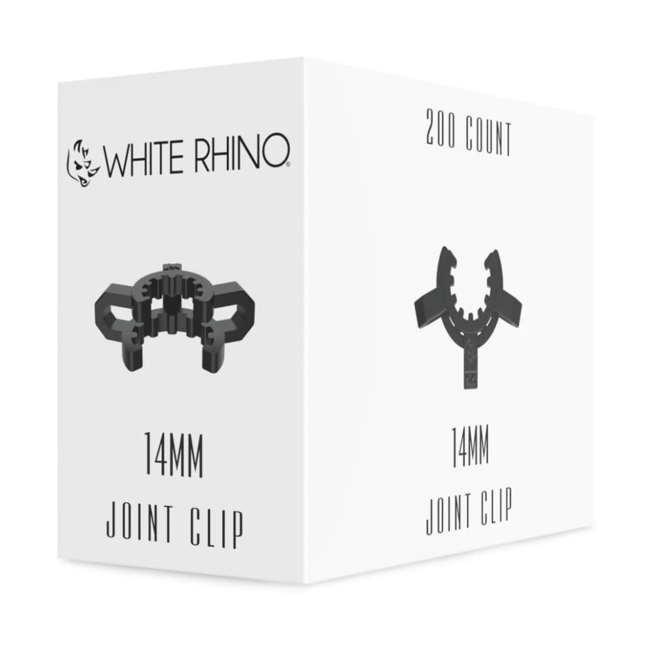 Bong Accessory White Rhino Black Keck Clip 14mm Box Of 200