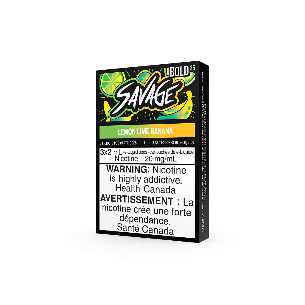 *EXCISED* STLTH Savage Pod 3-Pack - Lemon Lime Banana + Bold