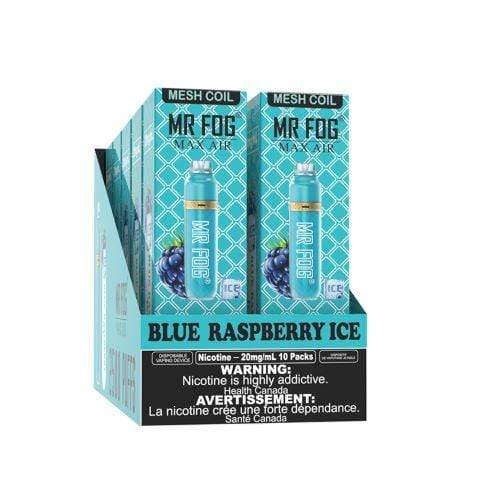 *EXCISED* Mr Fog Max Air Disposable Vape Blue Raspberry Ice 2500 Puffs Box Of 10