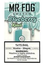 *EXCISED* Mr Fog Switch Disposable Vape Blueberry Kiwi 5500 Puffs Box Of 10