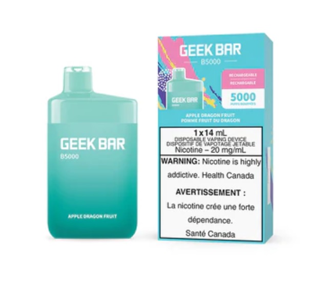 *EXCISED* Disposable Vape Geek Bar B5000 Apple Dragonfruit Box of 5