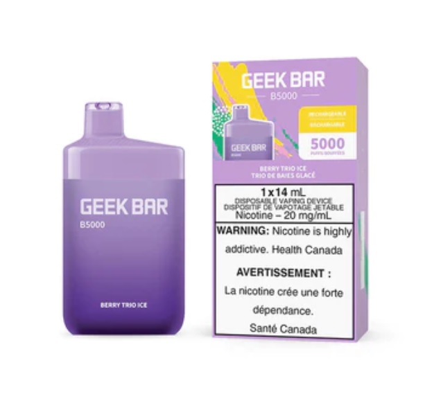 *EXCISED* Disposable Vape Geek Bar B5000 Berry Trio Ice Box of 5