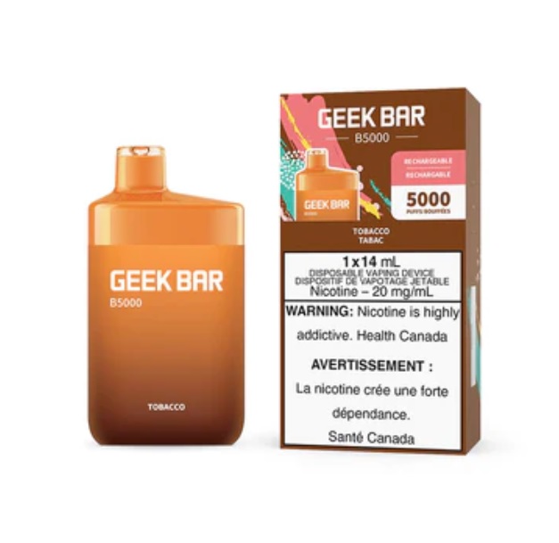 *EXCISED* Disposable Vape Geek Bar B5000 Tobacco Box of 5