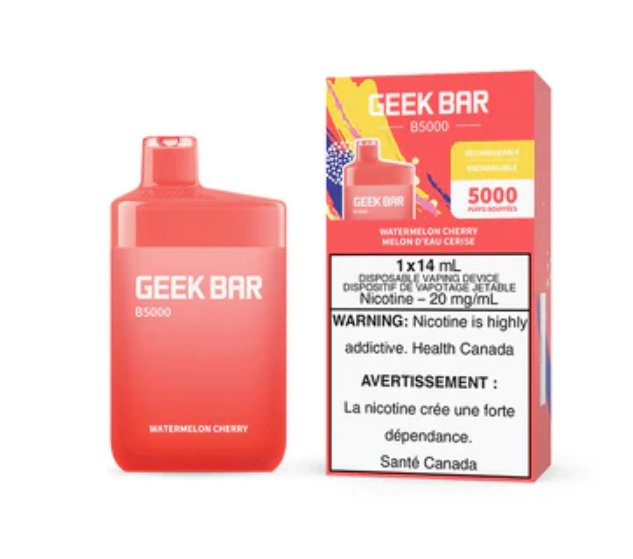 *EXCISED* Disposable Vape Geek Bar B5000 Watermelon Cherry Box of 5