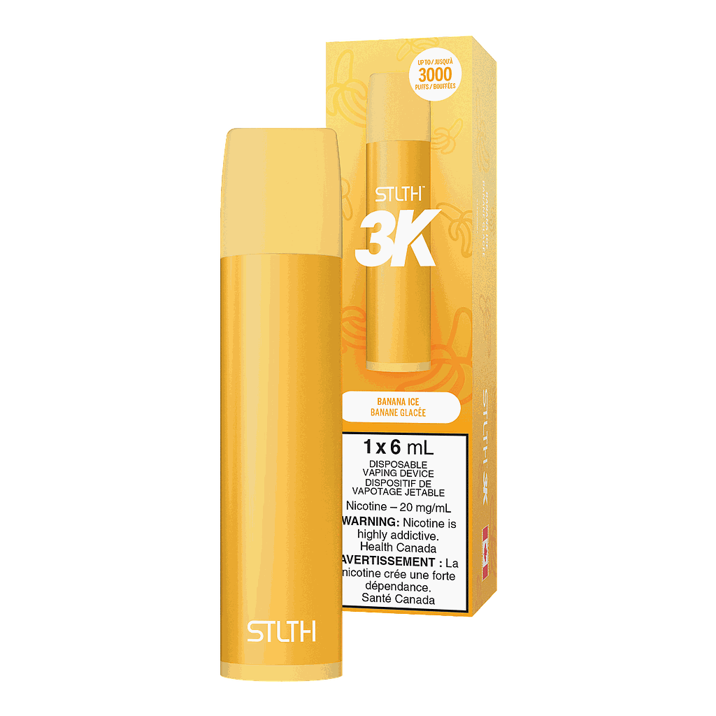 *EXCISED* STLTH 3K Disposable Vape 3000 Puff Banana Ice Box Of 6