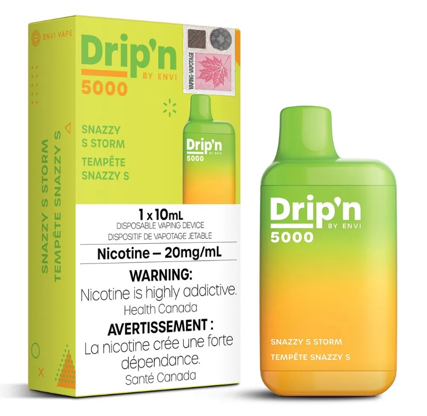 *EXCISED* Envi Drip'n Disposable Vape 5000 Puff Snazzy S Storm Box Of 6