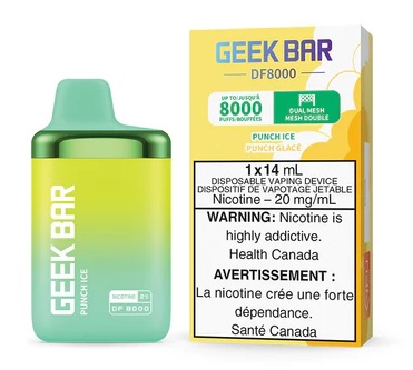 *EXCISED* Geek Bar DF8000 Disposable Vape 8000 Puff Punch Ice Box Of 5