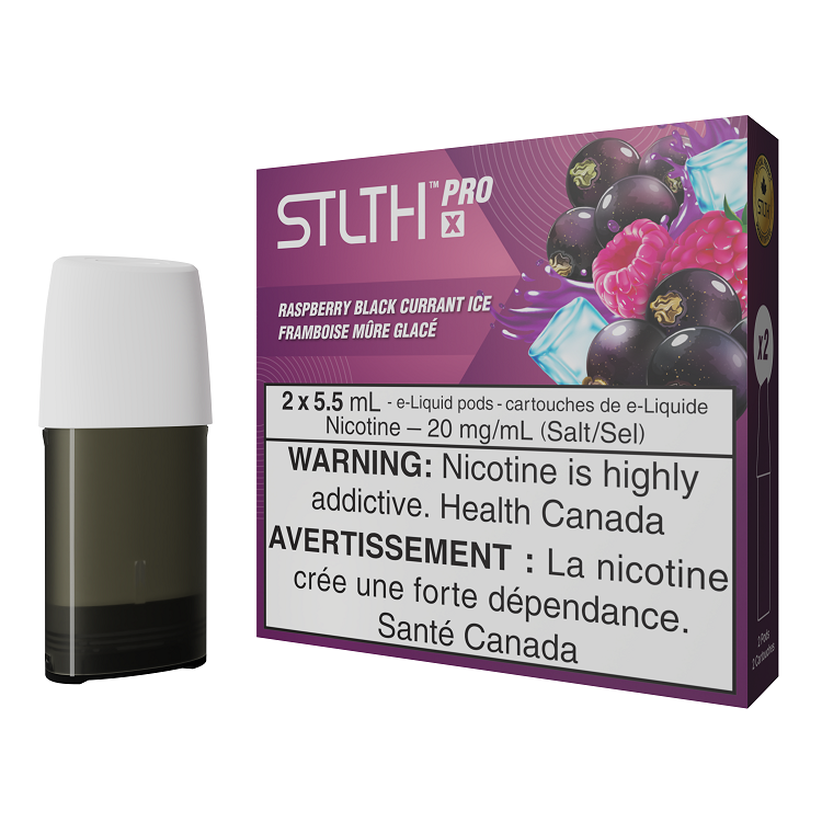 *EXCISED* STLTH Pro X Pod Pack Raspberry Black Currant Ice 5.5ml Pack of 2 Pods Box of 5