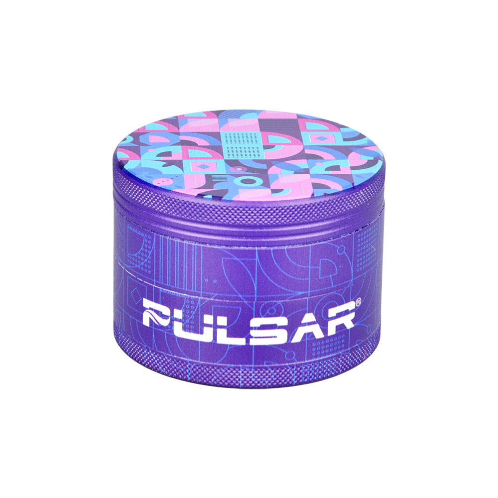 Grinder Pulsar Design Series w/ Side Art Candy Floss 4 Piece 2.5"