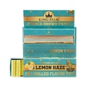Papers King Palm 1.25 French Brown with Flavored Tips Lemon Haze Box of 24
