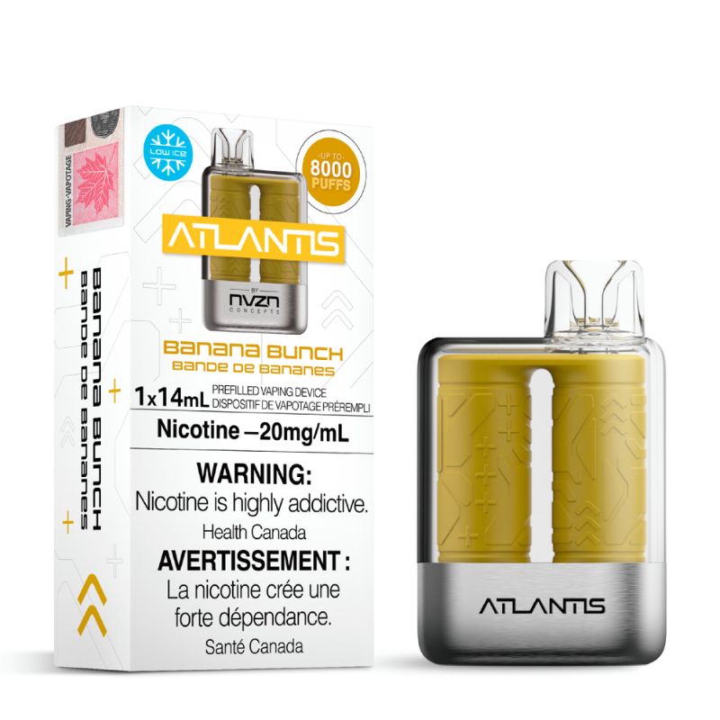 *EXCISED* Atlantis by NVZN Disposable Vape Rechargeable Banana Bunch Box Of 5
