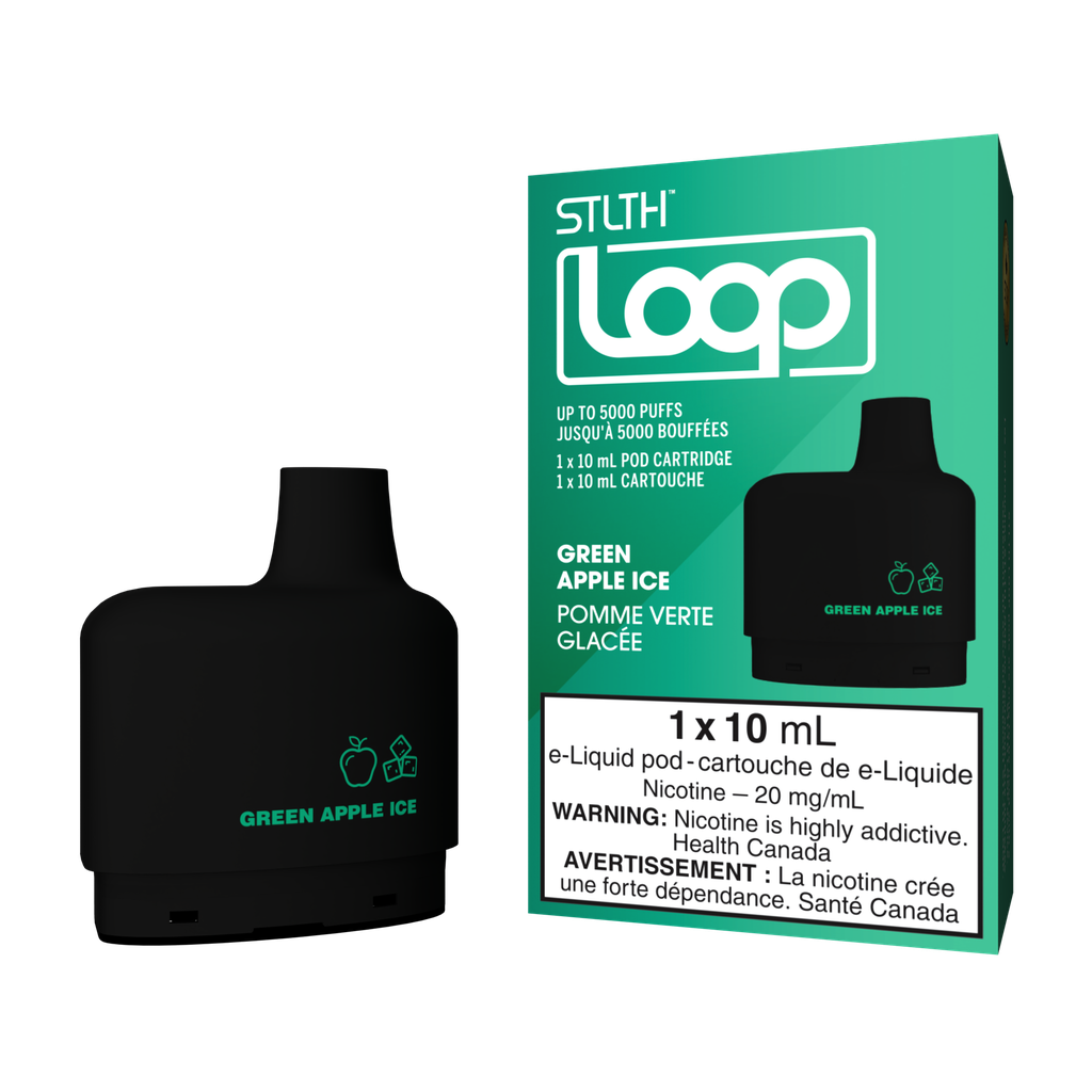 *EXCISED* STLTH Loop Pod Pack - Green Apple Ice Box of 5