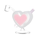 Glass Rig Heart Sparkles Glass Mini Rig 4.5"