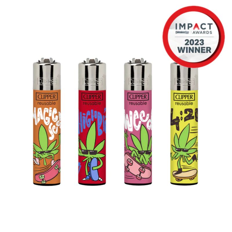 Lighters Clipper Weed Bros Series Box of 48