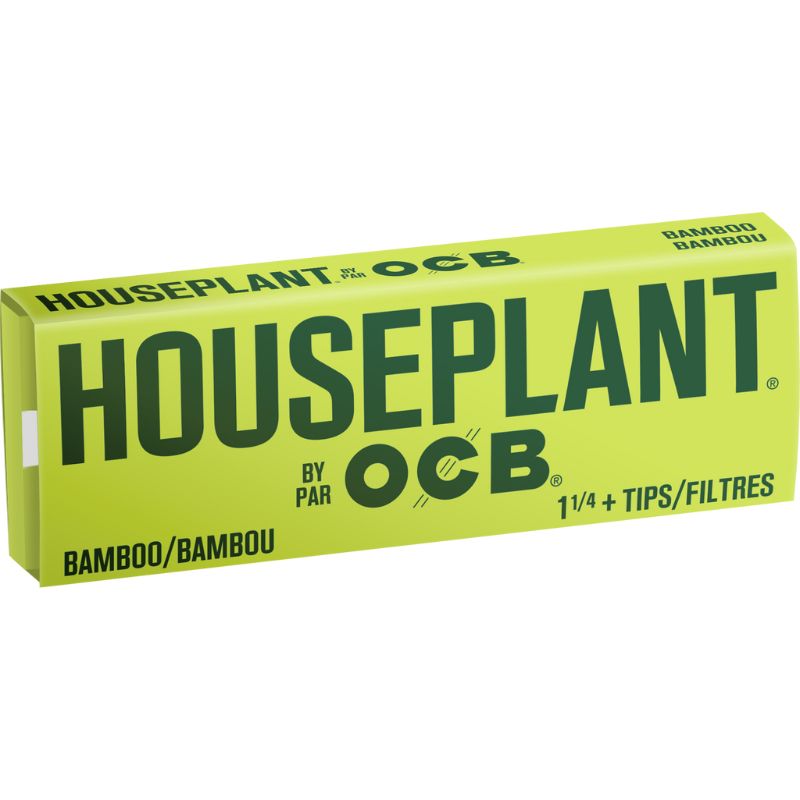 Rolling Papers Houseplant by OCB Bamboo 1.25 Box of 24 With Filters