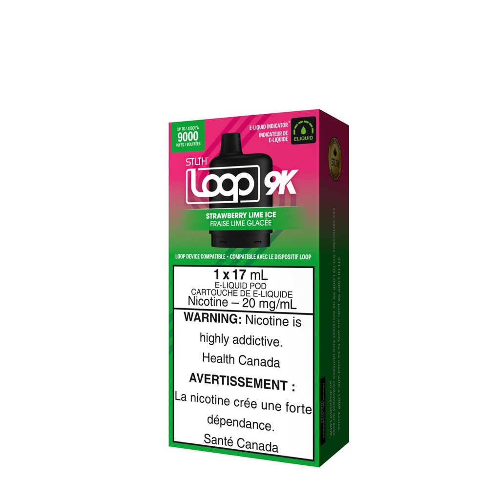 STLTH Loop 2 9K Pod Strawberry Lime Ice Box of 5