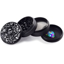 Grinder Beamer Royal Shapes Design Aircraft Grade Aluminum Extended Middle Chamber 4pcs 2.5" with Guitar Pick
