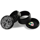 Grinder Beamer Tree of Life Design Aircraft Grade Aluminum Extended Middle Chamber 4pcs 2.5" with Guitar Pick